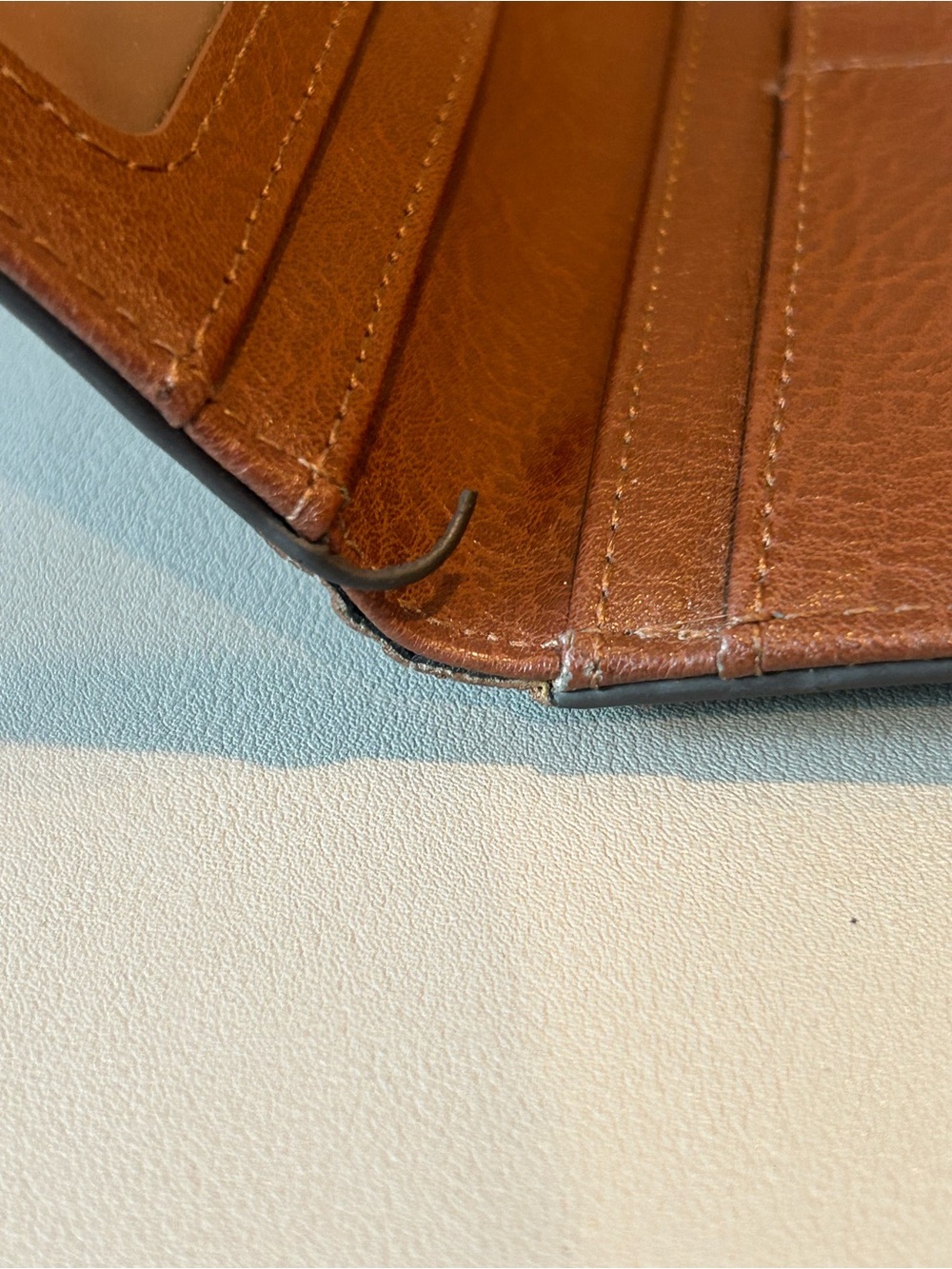 Fossil Brown and Cream Striped Signature Clutch Wallet - Picture 5 of 6